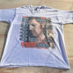 VTG. BRUCE SPRINGSTEEN E United Tour 2000 E-Street Band Shirt Men's White XL USA